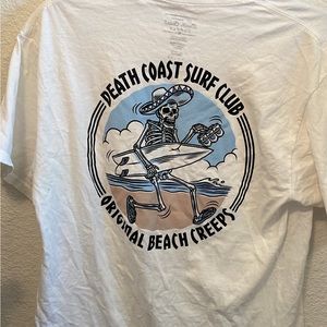 Death cost surf club white tshirt